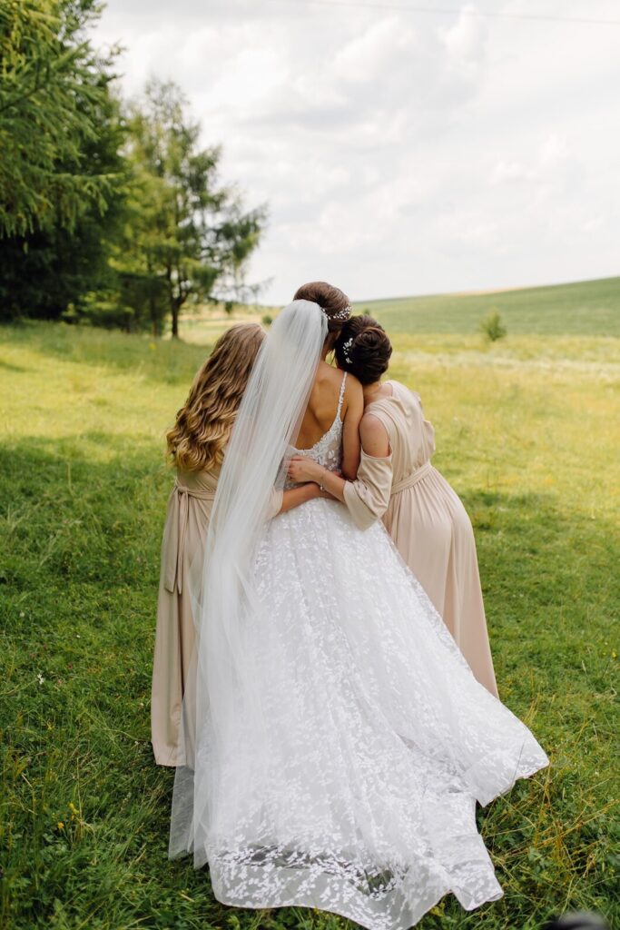 Beautiful bride in white dress